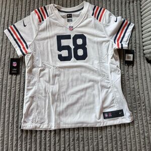 Roquon Smith #58 Chicago Bears White Jersey Womens
